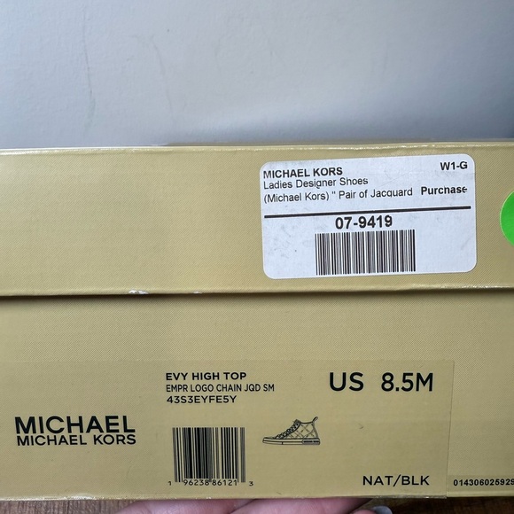 Michael Kors Monogram Envy Hightop Sneakers, Women’s 8.5 - Picture 7 of 7